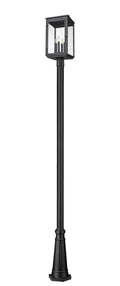 Z-LITE HARTWELL OUTDOOR POST MOUNTED FIXTURE | 5019PHBR-519P-BK - Post