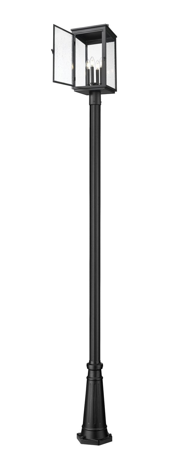 Z-LITE HARTWELL OUTDOOR POST MOUNTED FIXTURE | 5019PHBR-519P-BK - Post