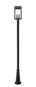 Z-LITE HARTWELL OUTDOOR POST MOUNTED FIXTURE | 5019PHBR-519P-BK - Post