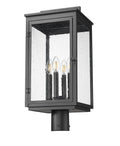 Z-LITE HARTWELL OUTDOOR POST MOUNT FIXTURE | 5019PHBR-BK - Post