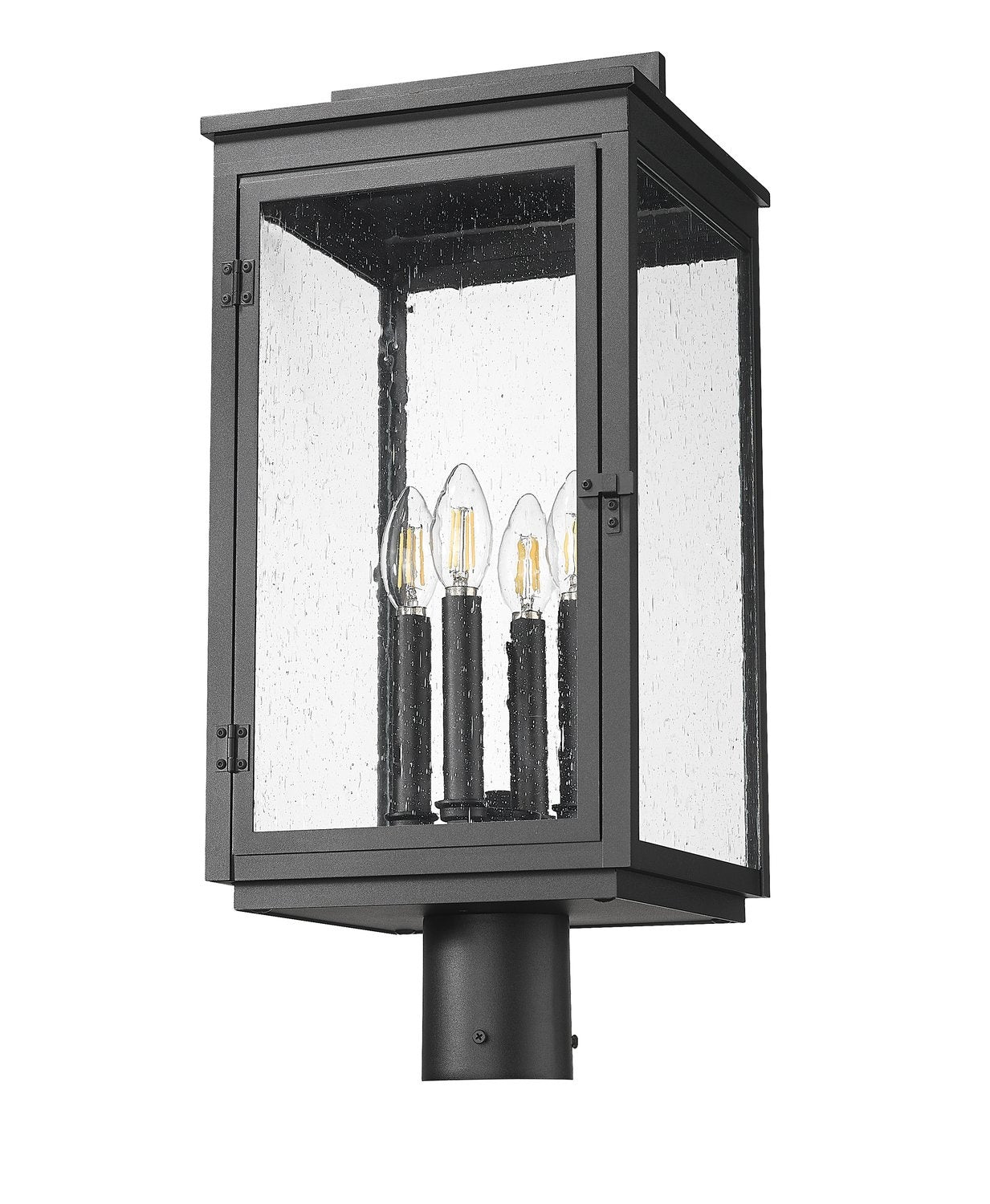 Z-LITE HARTWELL OUTDOOR POST MOUNT FIXTURE | 5019PHBR-BK - Post