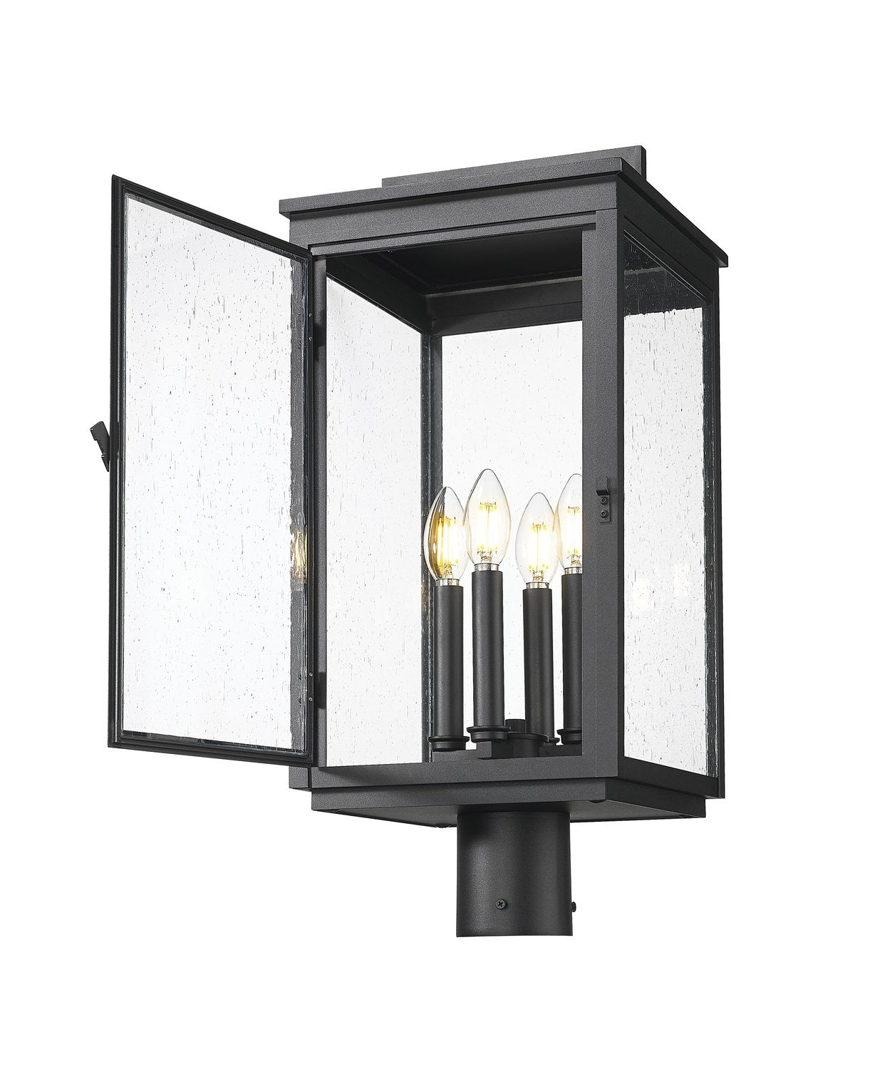 Z-LITE HARTWELL OUTDOOR POST MOUNT FIXTURE | 5019PHBR-BK - Post