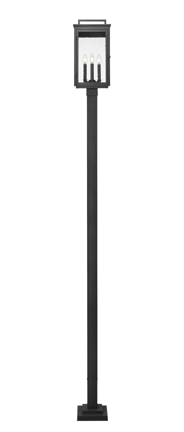 Z-LITE HARTWELL OUTDOOR POST MOUNTED FIXTURE | 5019PHBS-536P-BK - Post