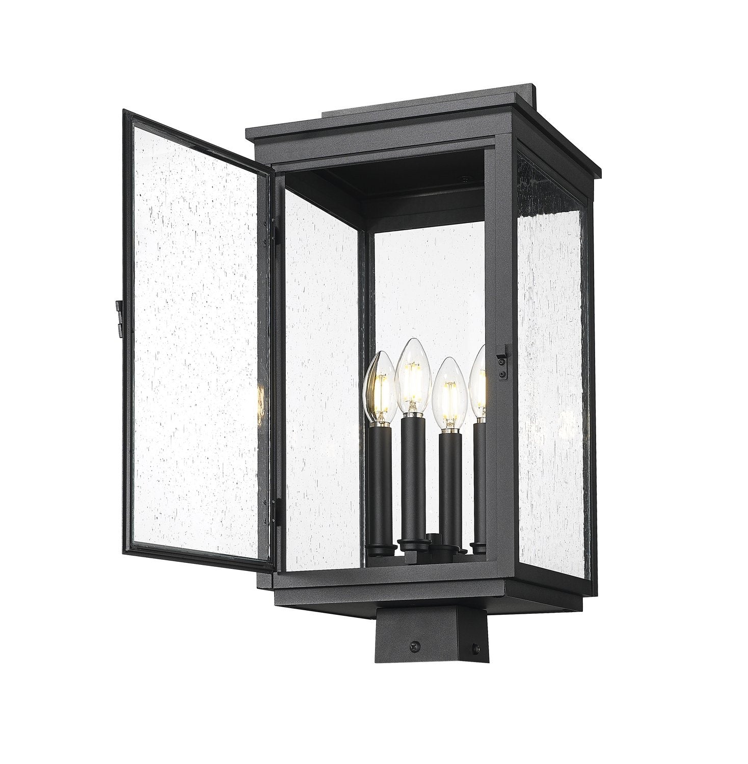 Z-LITE HARTWELL OUTDOOR POST MOUNT FIXTURE | 5019PHBS-BK - Post