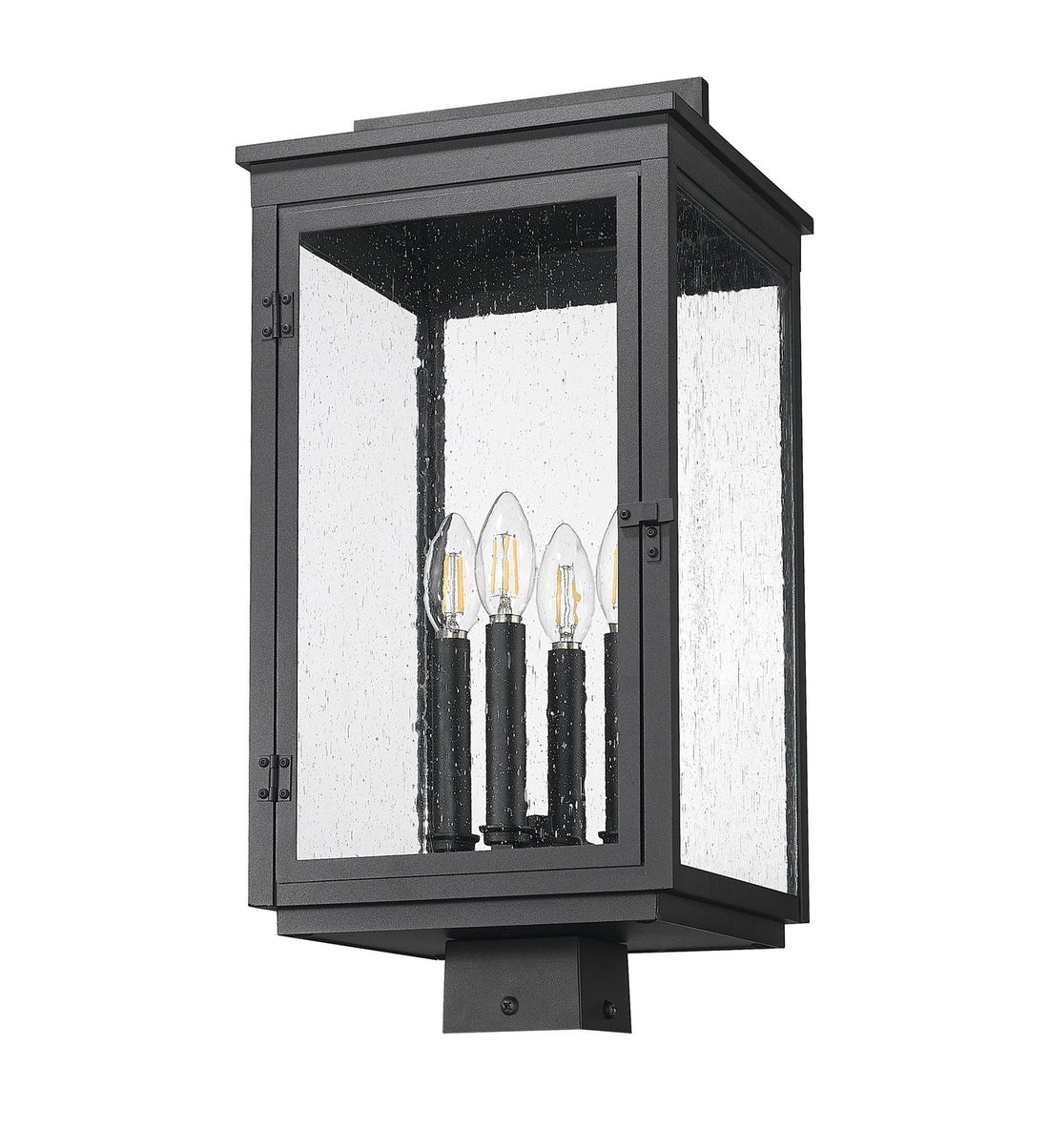 Z-LITE HARTWELL OUTDOOR POST MOUNT FIXTURE | 5019PHBS-BK - Post