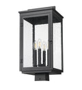 Z-LITE HARTWELL OUTDOOR POST MOUNT FIXTURE | 5019PHBS-BK - Post