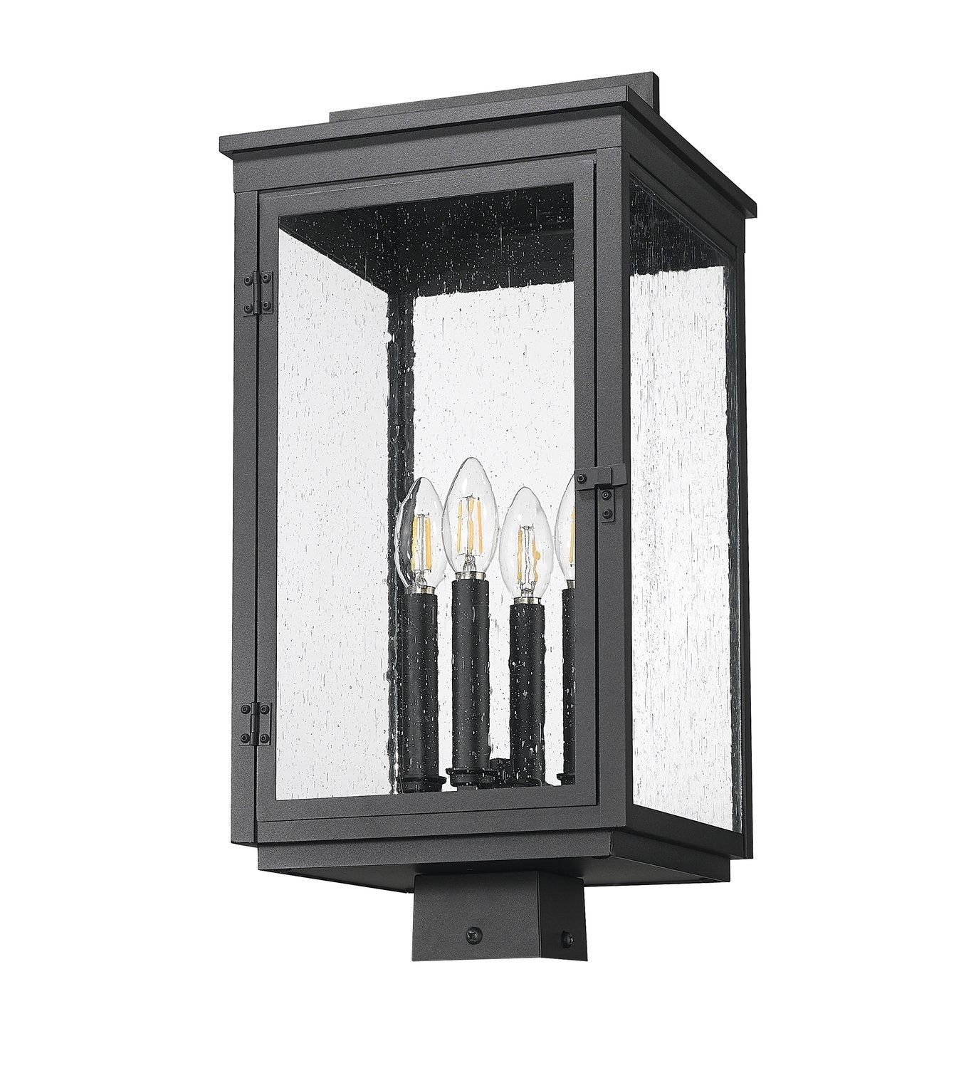 Z-LITE HARTWELL OUTDOOR POST MOUNT FIXTURE | 5019PHBS-BK - Post