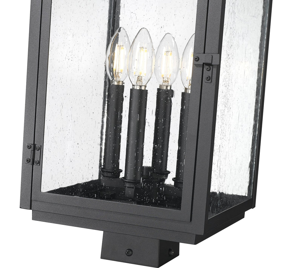 Z-LITE HARTWELL OUTDOOR POST MOUNT FIXTURE | 5019PHBS-BK - Post
