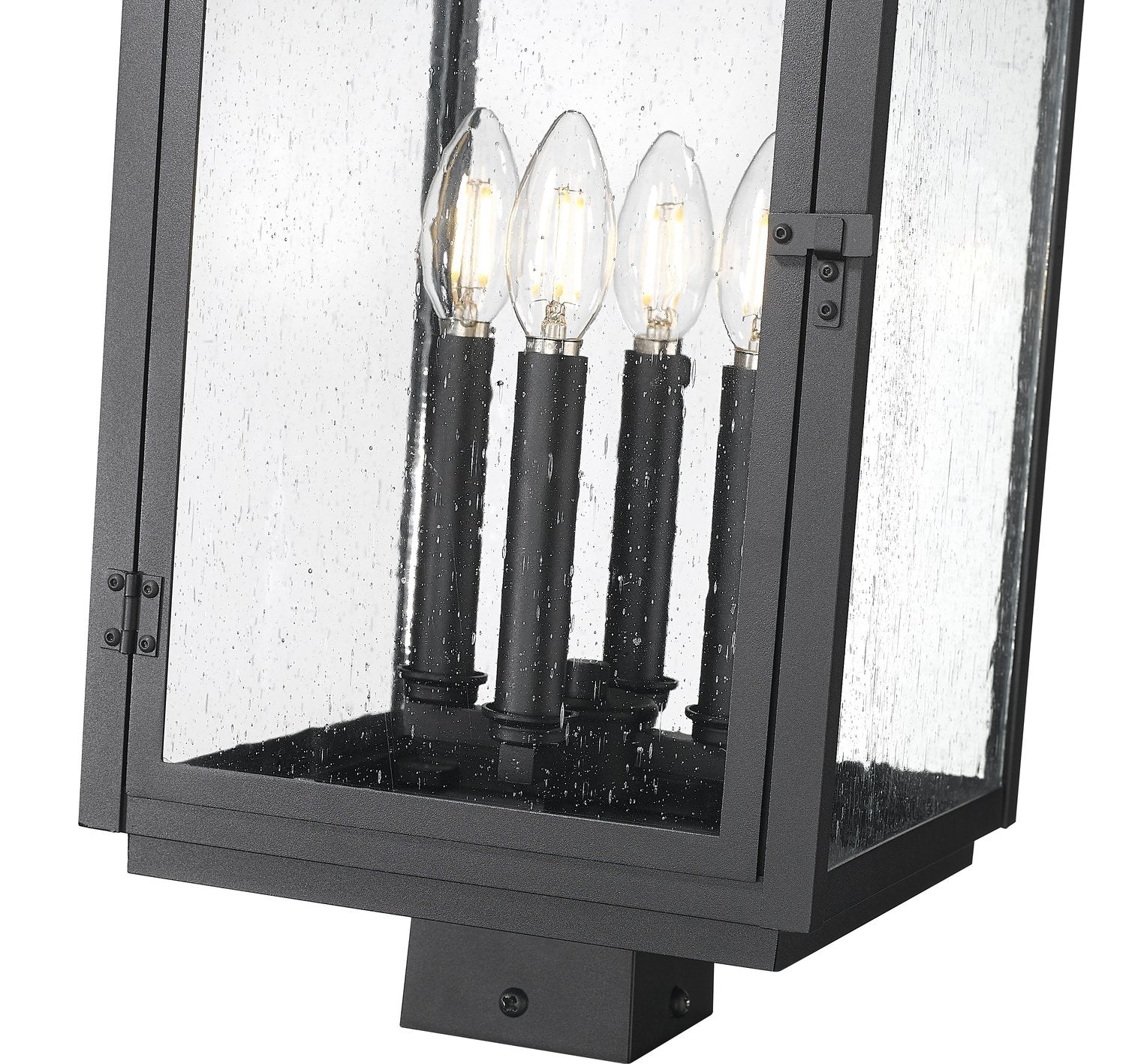 Z-LITE HARTWELL OUTDOOR POST MOUNT FIXTURE | 5019PHBS-BK - Post