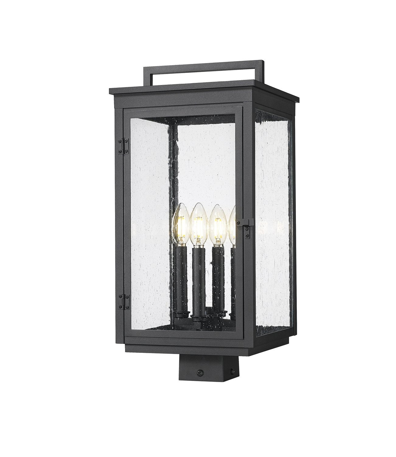 Z-LITE HARTWELL OUTDOOR POST MOUNT FIXTURE | 5019PHBS-BK - Post