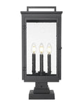 Z-LITE HARTWELL OUTDOOR PIER MOUNTED FIXTURE | 5019PHBS-SQPM-BK - Post