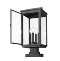 Z-LITE HARTWELL OUTDOOR PIER MOUNTED FIXTURE | 5019PHBS-SQPM-BK - Post