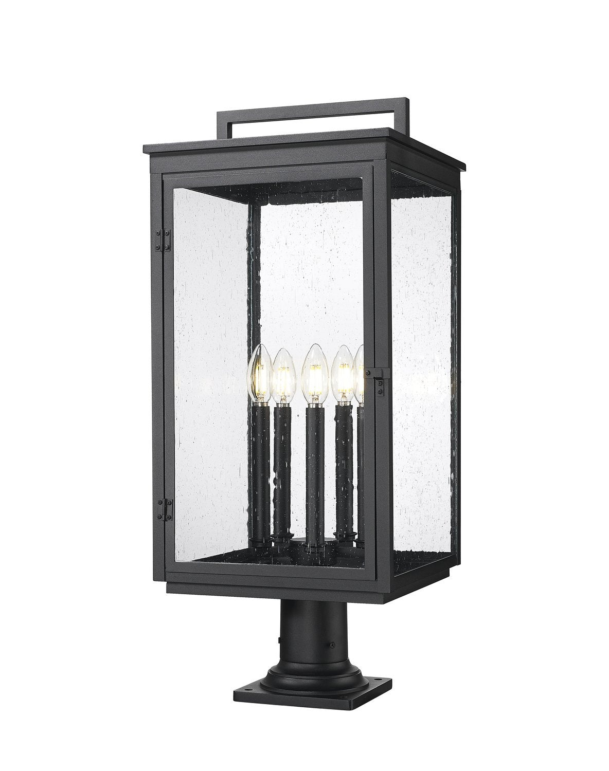 Z-LITE HARTWELL OUTDOOR PIER MOUNTED FIXTURE | 5019PHXLR-533PM-BK - Post