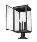 Z-LITE HARTWELL OUTDOOR PIER MOUNTED FIXTURE | 5019PHXLR-533PM-BK - Post