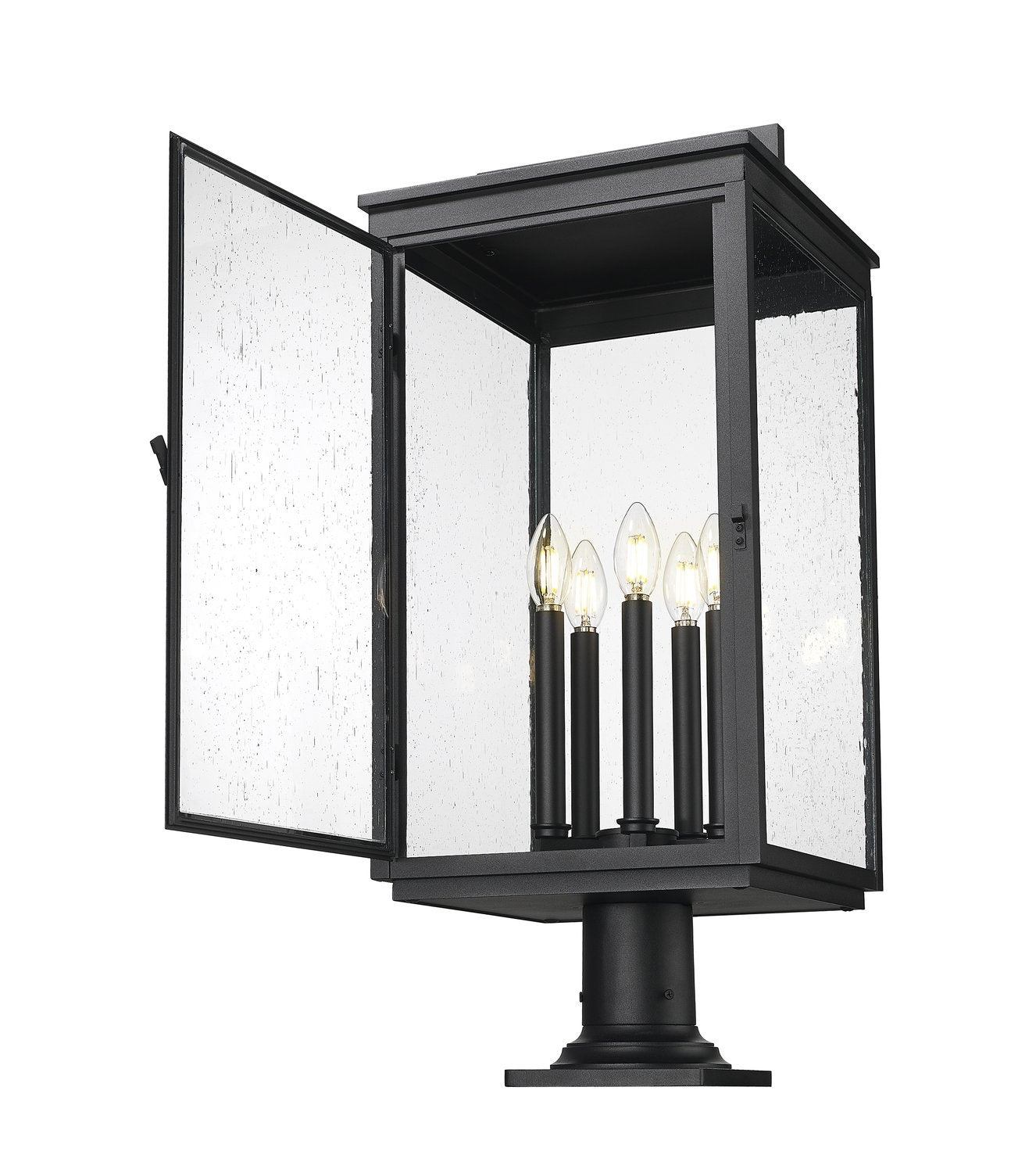 Z-LITE HARTWELL OUTDOOR PIER MOUNTED FIXTURE | 5019PHXLR-533PM-BK - Post