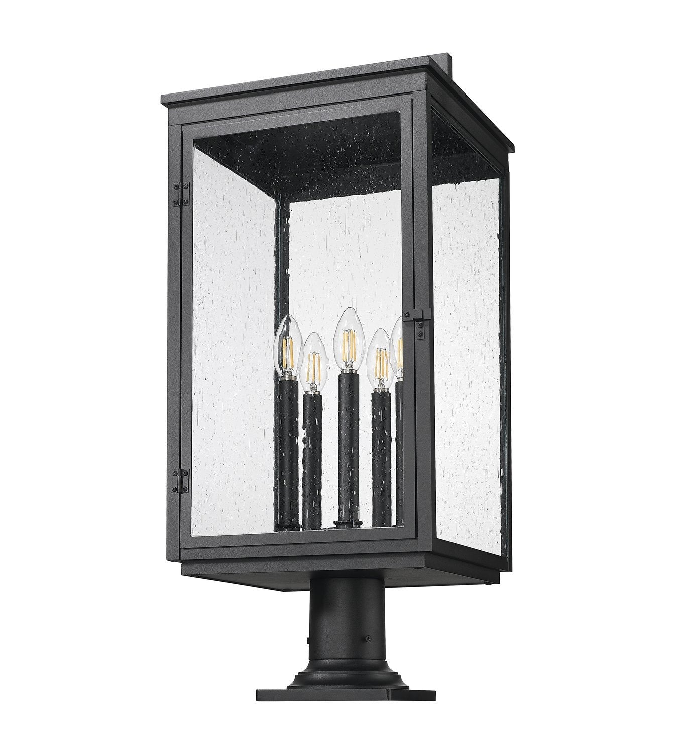 Z-LITE HARTWELL OUTDOOR PIER MOUNTED FIXTURE | 5019PHXLR-533PM-BK - Post