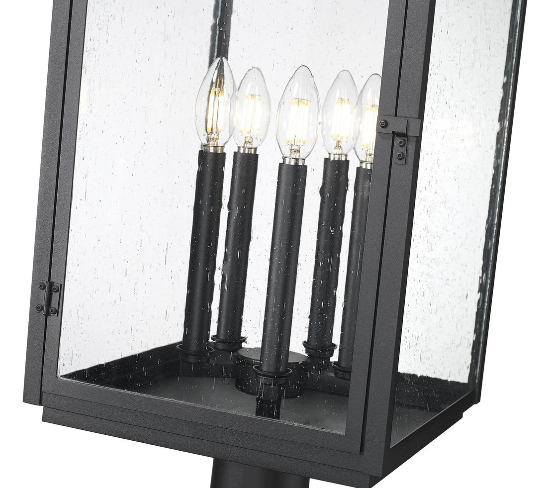 Z-LITE HARTWELL OUTDOOR PIER MOUNTED FIXTURE | 5019PHXLR-533PM-BK - Post