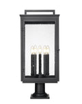 Z-LITE HARTWELL OUTDOOR PIER MOUNTED FIXTURE | 5019PHXLR-533PM-BK - Post