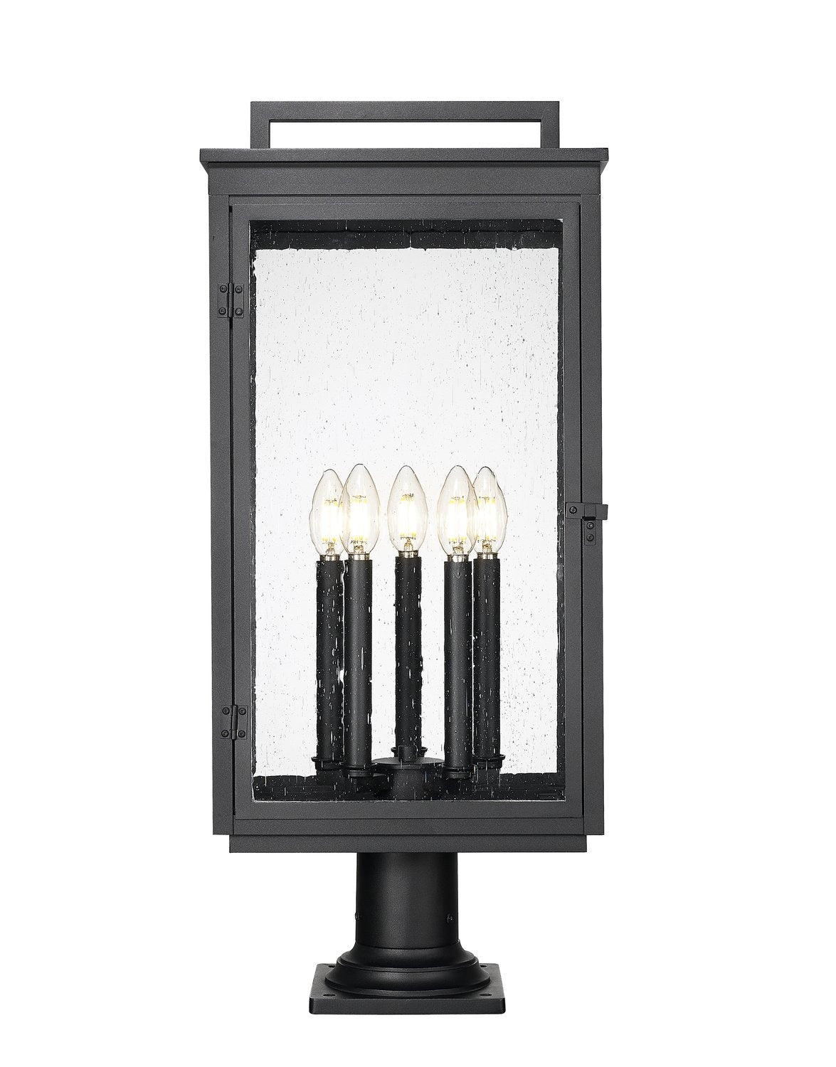 Z-LITE HARTWELL OUTDOOR PIER MOUNTED FIXTURE | 5019PHXLR-533PM-BK - Post