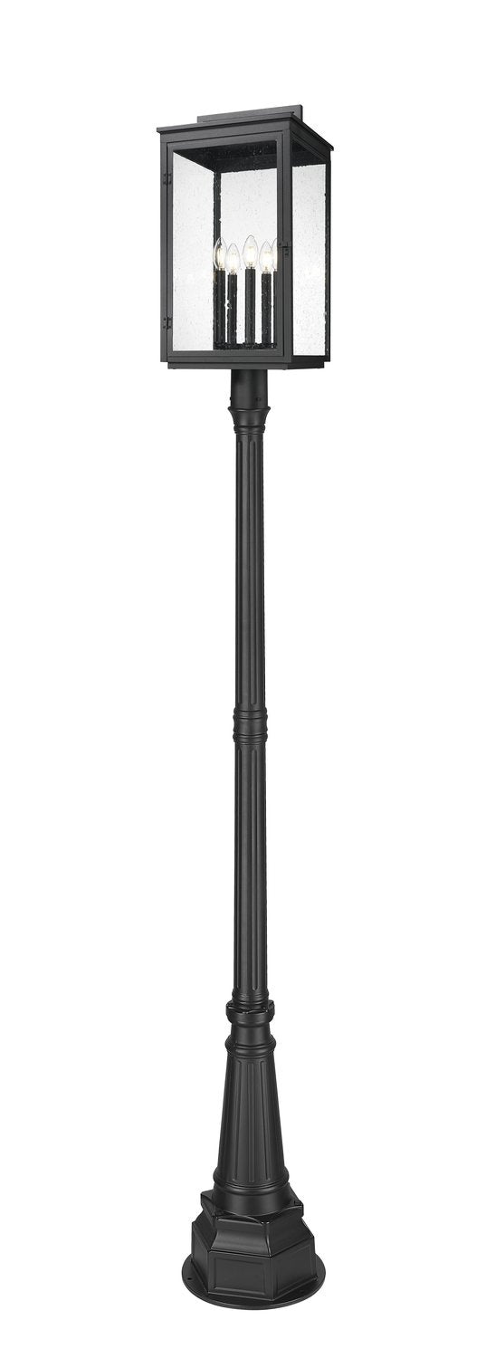 Z-LITE HARTWELL OUTDOOR POST MOUNTED FIXTURE | 5019PHXLR-564P-BK - Post