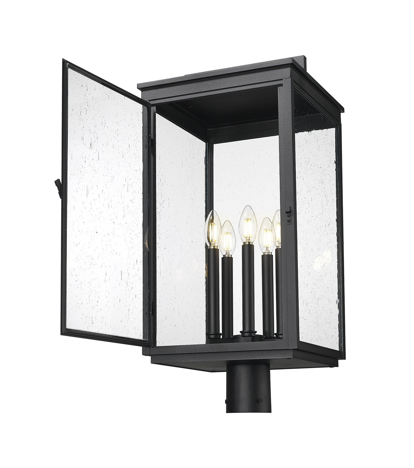 Z-LITE HARTWELL OUTDOOR POST MOUNT FIXTURE | 5019PHXLR-BK - Post