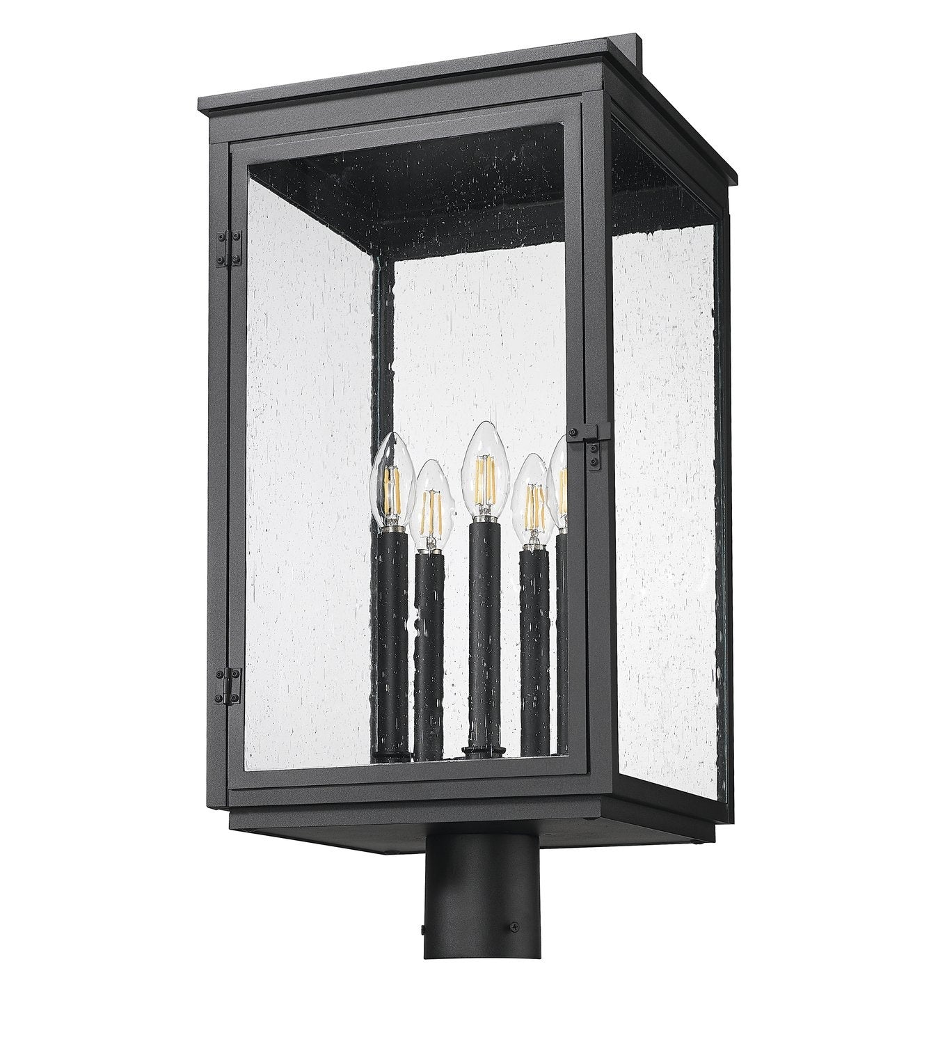 Z-LITE HARTWELL OUTDOOR POST MOUNT FIXTURE | 5019PHXLR-BK - Post