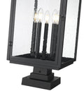 Z-LITE HARTWELL OUTDOOR PIER MOUNTED FIXTURE | 5019PHXLS-SQPM-BK - Post