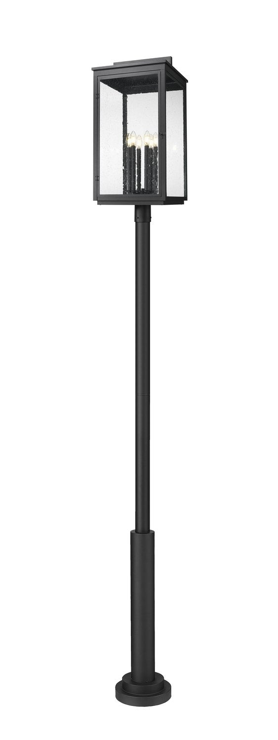 Z-LITE HARTWELL OUTDOOR POST MOUNTED FIXTURE | 5019PHXXLR-5010P-BK - Post