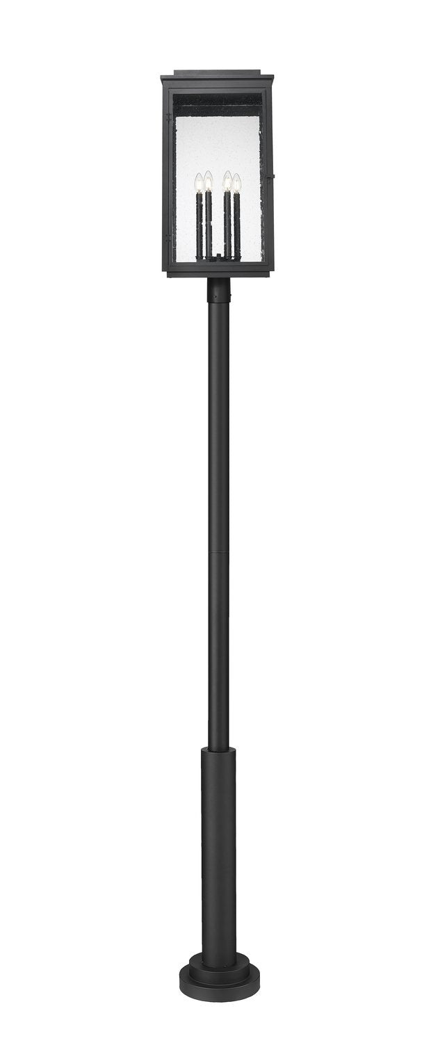 Z-LITE HARTWELL OUTDOOR POST MOUNTED FIXTURE | 5019PHXXLR-5010P-BK - Post