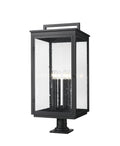 Z-LITE HARTWELL OUTDOOR PIER MOUNTED FIXTURE | 5019PHXXLR-533PM-BK - Post