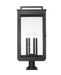 Z-LITE HARTWELL OUTDOOR PIER MOUNTED FIXTURE | 5019PHXXLR-533PM-BK - Post