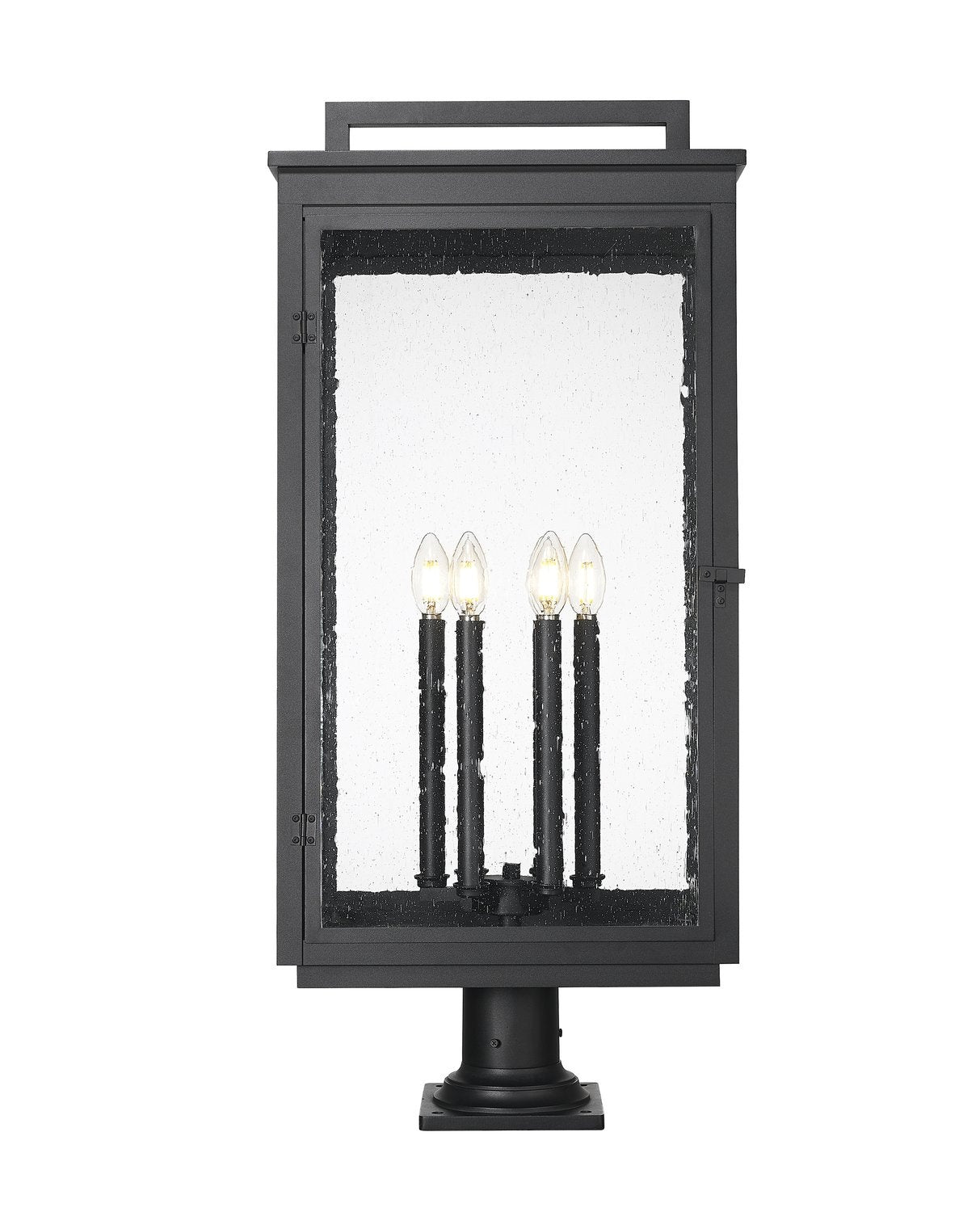 Z-LITE HARTWELL OUTDOOR PIER MOUNTED FIXTURE | 5019PHXXLR-533PM-BK - Post