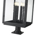 Z-LITE HARTWELL OUTDOOR PIER MOUNTED FIXTURE | 5019PHXXLR-533PM-BK - Post