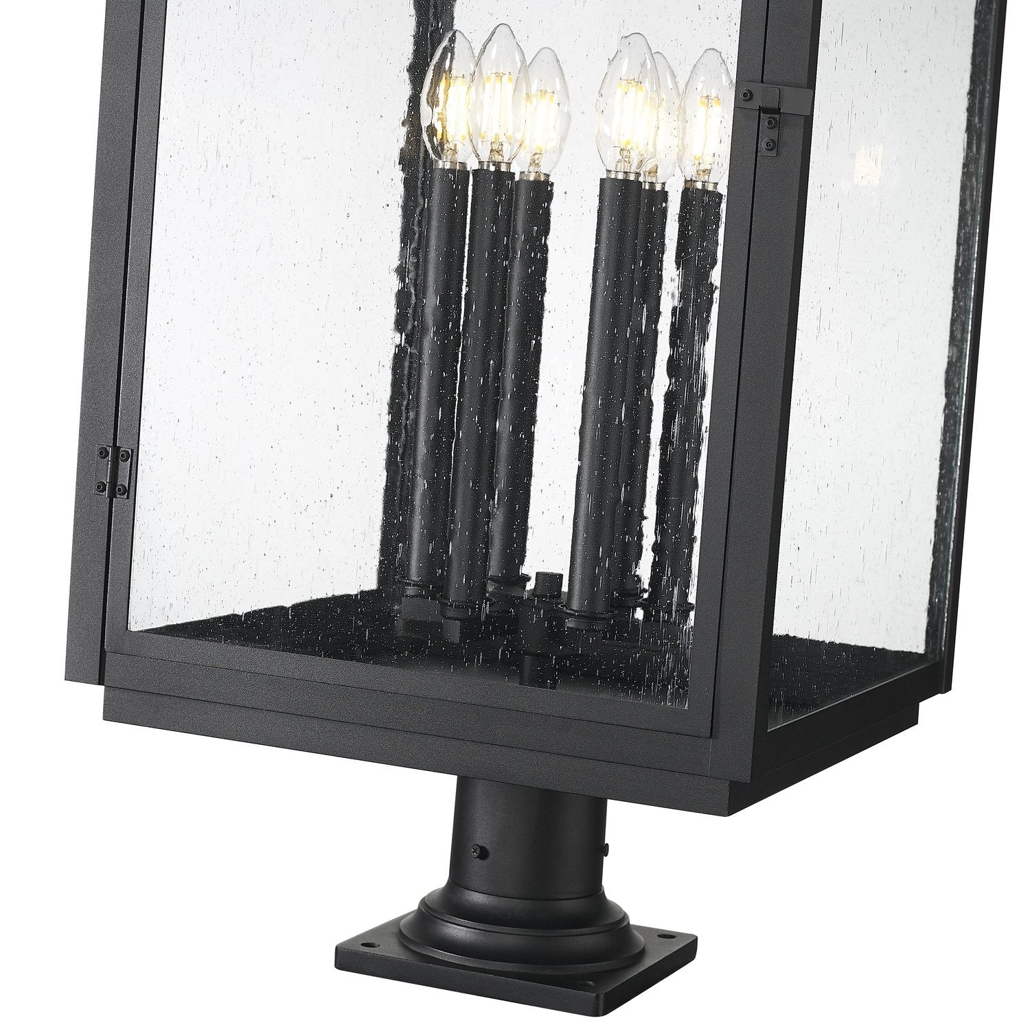 Z-LITE HARTWELL OUTDOOR PIER MOUNTED FIXTURE | 5019PHXXLR-533PM-BK - Post