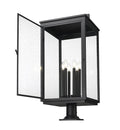 Z-LITE HARTWELL OUTDOOR PIER MOUNTED FIXTURE | 5019PHXXLR-533PM-BK - Post