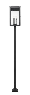 Z-LITE HARTWELL OUTDOOR POST MOUNTED FIXTURE | 5019PHXXLS-536P-BK - Post
