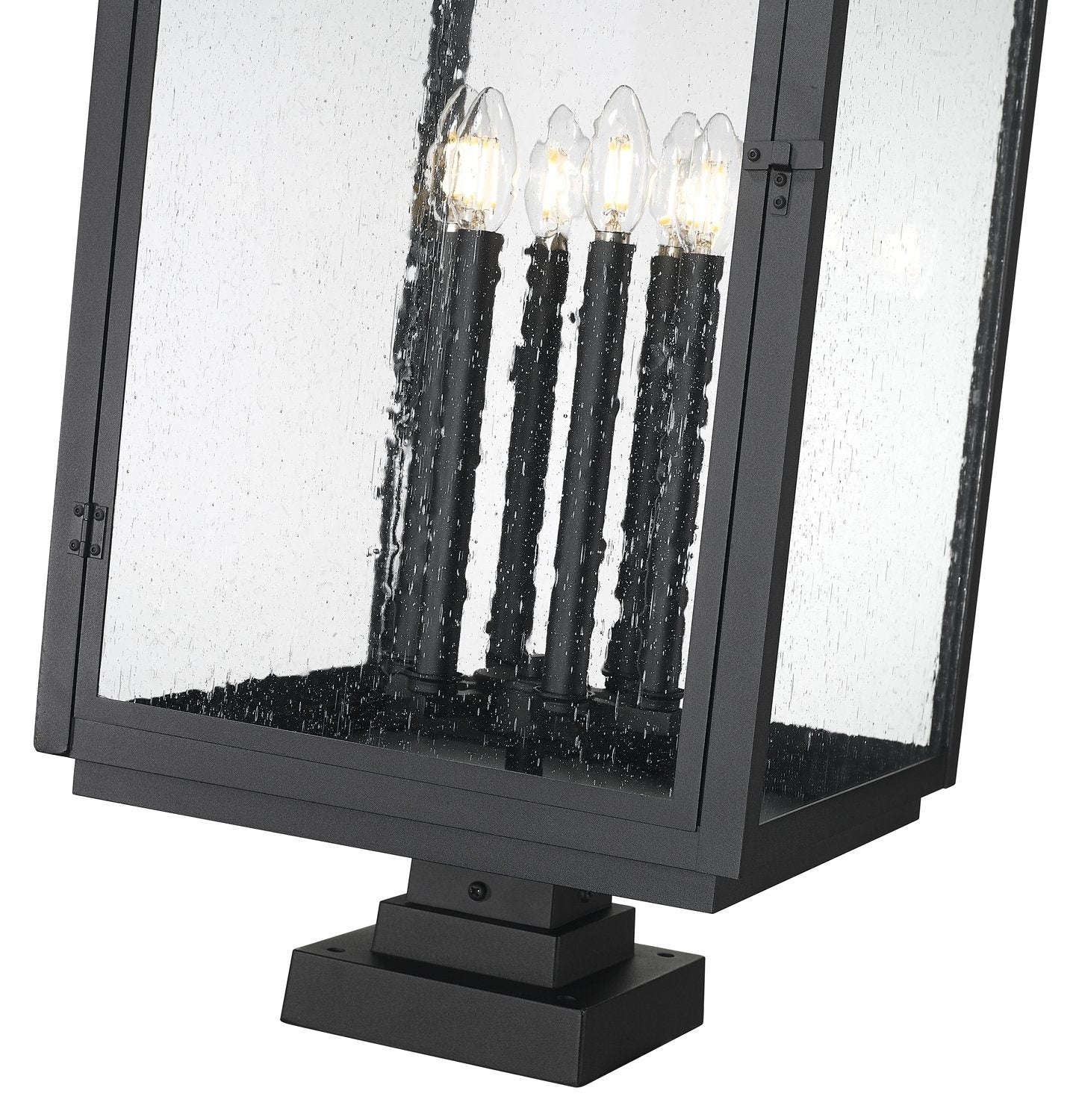 Z-LITE HARTWELL OUTDOOR PIER MOUNTED FIXTURE | 5019PHXXLS-SQPM-BK - Post