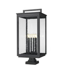 Z-LITE HARTWELL OUTDOOR PIER MOUNTED FIXTURE | 5019PHXXLS-SQPM-BK - Post