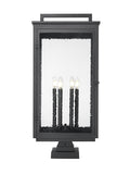Z-LITE HARTWELL OUTDOOR PIER MOUNTED FIXTURE | 5019PHXXLS-SQPM-BK - Post