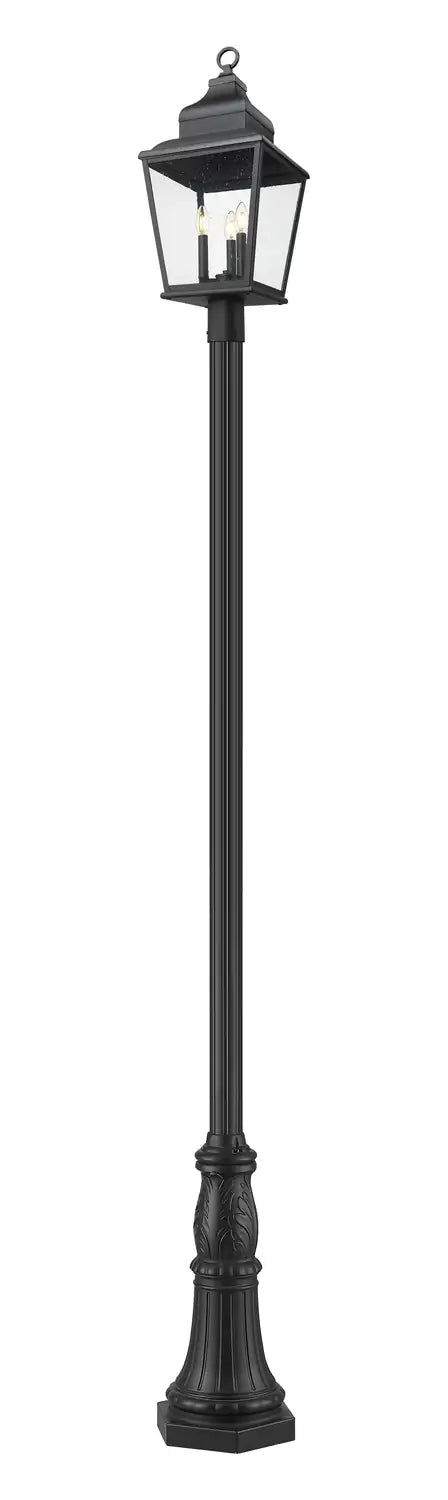 Z-LITE RAPHAEL OUTDOOR POST MOUNTED FIXTURE | 5029PHBR-518P-BK - Post