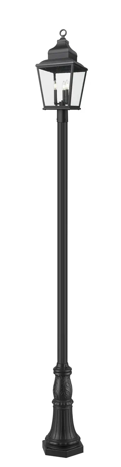 Z-LITE RAPHAEL OUTDOOR POST MOUNTED FIXTURE | 5029PHBR-518P-BK - Post