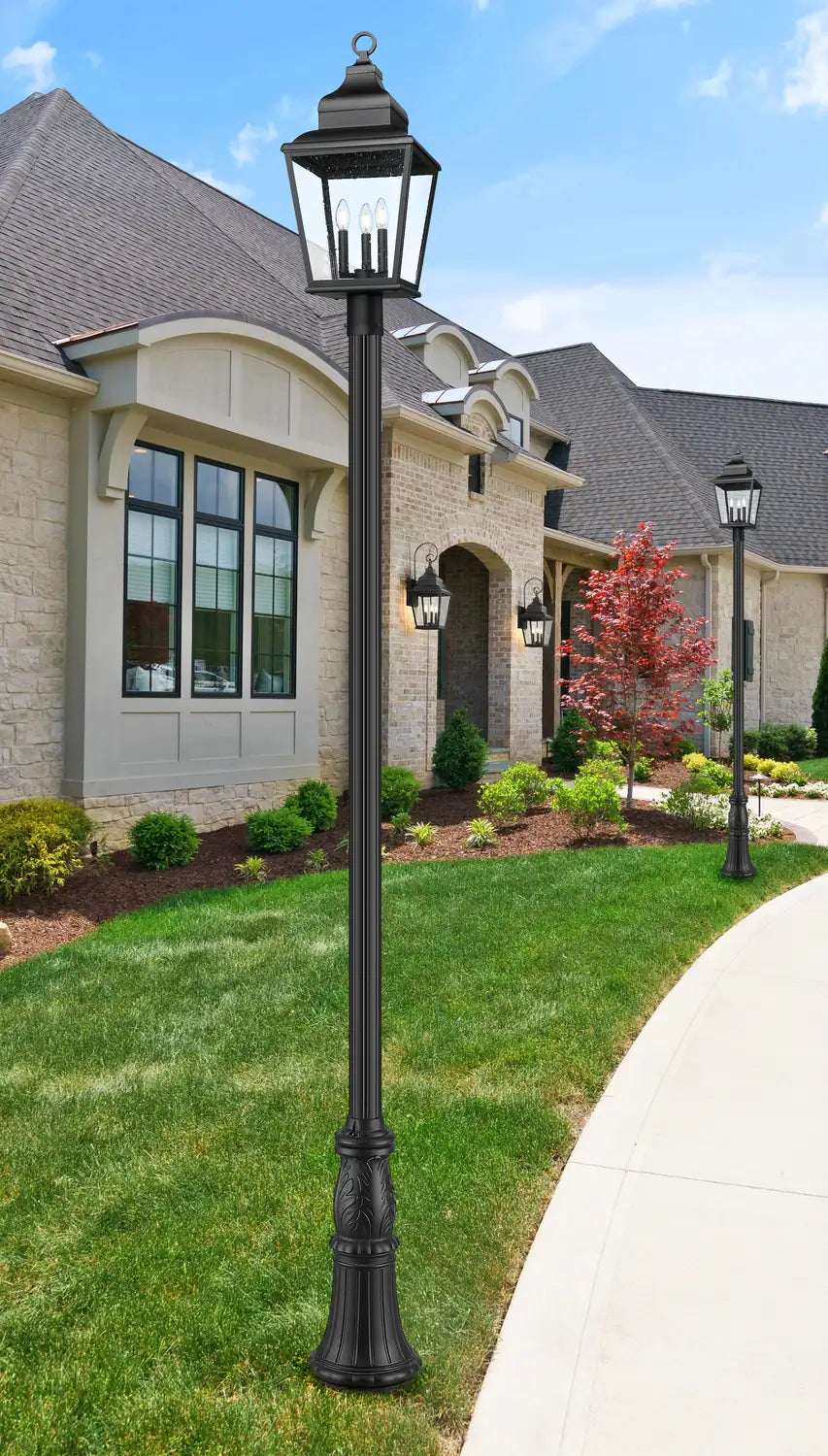 Z-LITE RAPHAEL OUTDOOR POST MOUNTED FIXTURE | 5029PHBR-518P-BK - Post