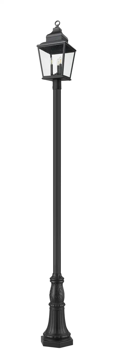 Z-LITE RAPHAEL OUTDOOR POST MOUNTED FIXTURE | 5029PHBR-518P-BK - Post
