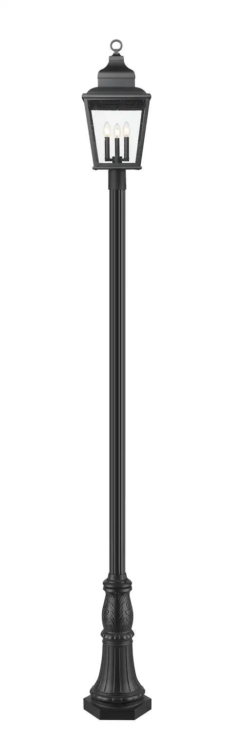 Z-LITE RAPHAEL OUTDOOR POST MOUNTED FIXTURE | 5029PHBR-518P-BK - Post