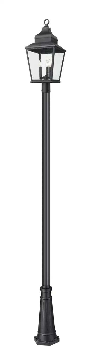 Z-LITE RAPHAEL OUTDOOR POST MOUNTED FIXTURE | 5029PHBR-519P-BK - Post