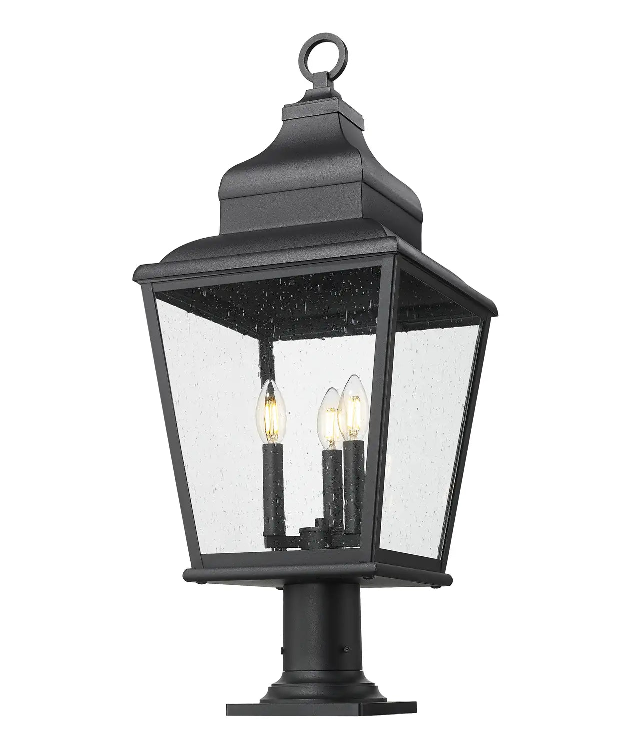 Z-LITE RAPHAEL OUTDOOR PIER MOUNTED FIXTURE | 5029PHBR-533PM-BK - Post