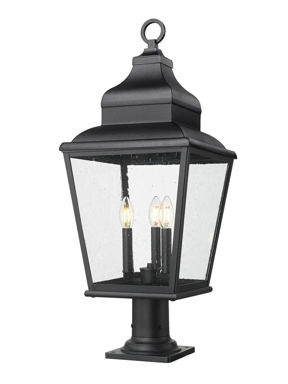 Z-LITE RAPHAEL OUTDOOR PIER MOUNTED FIXTURE | 5029PHBR-533PM-BK - Post