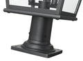 Z-LITE RAPHAEL OUTDOOR PIER MOUNTED FIXTURE | 5029PHBR-533PM-BK - Post