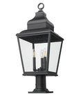 Z-LITE RAPHAEL OUTDOOR PIER MOUNTED FIXTURE | 5029PHBR-533PM-BK - Post