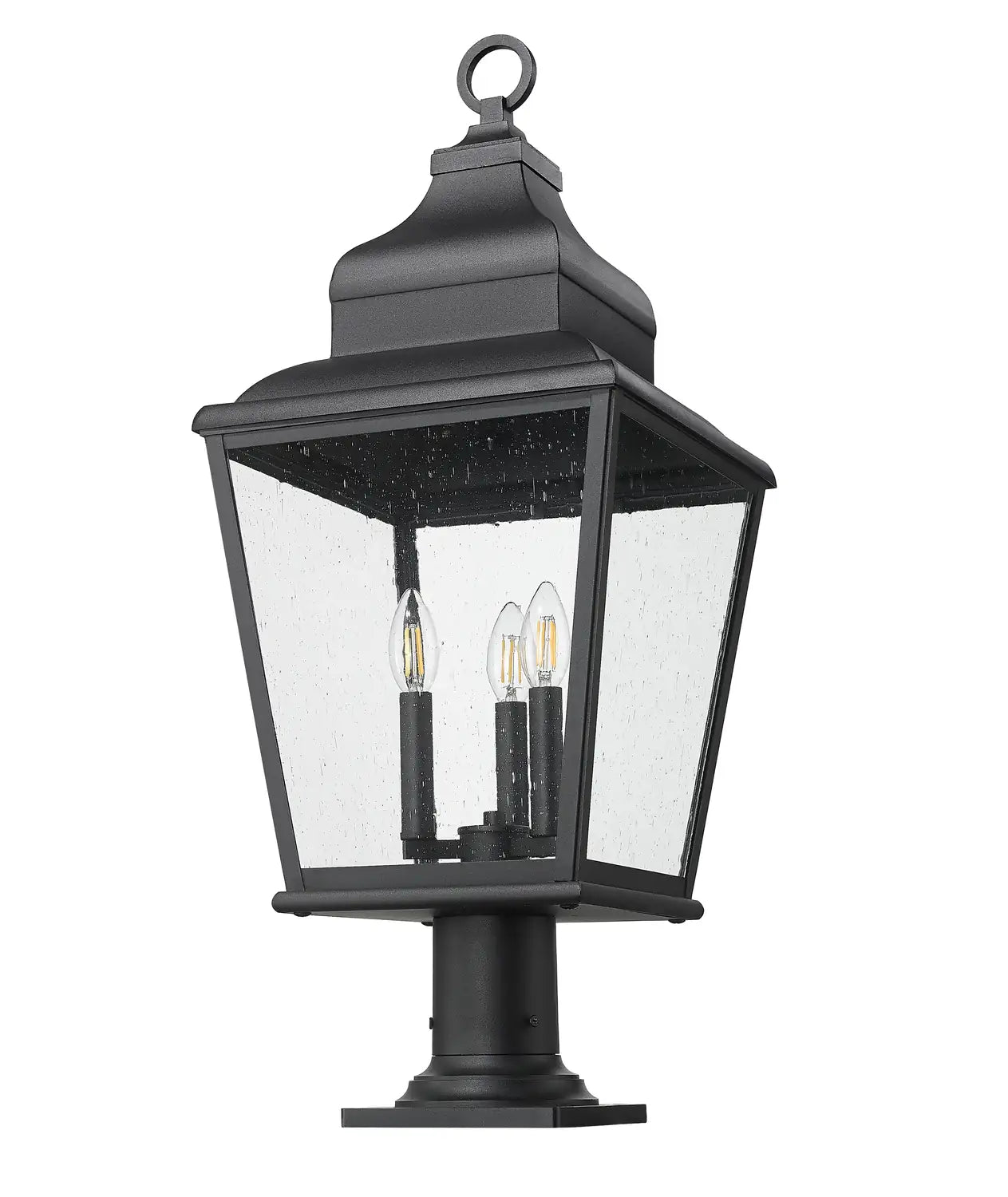 Z-LITE RAPHAEL OUTDOOR PIER MOUNTED FIXTURE | 5029PHBR-533PM-BK - Post